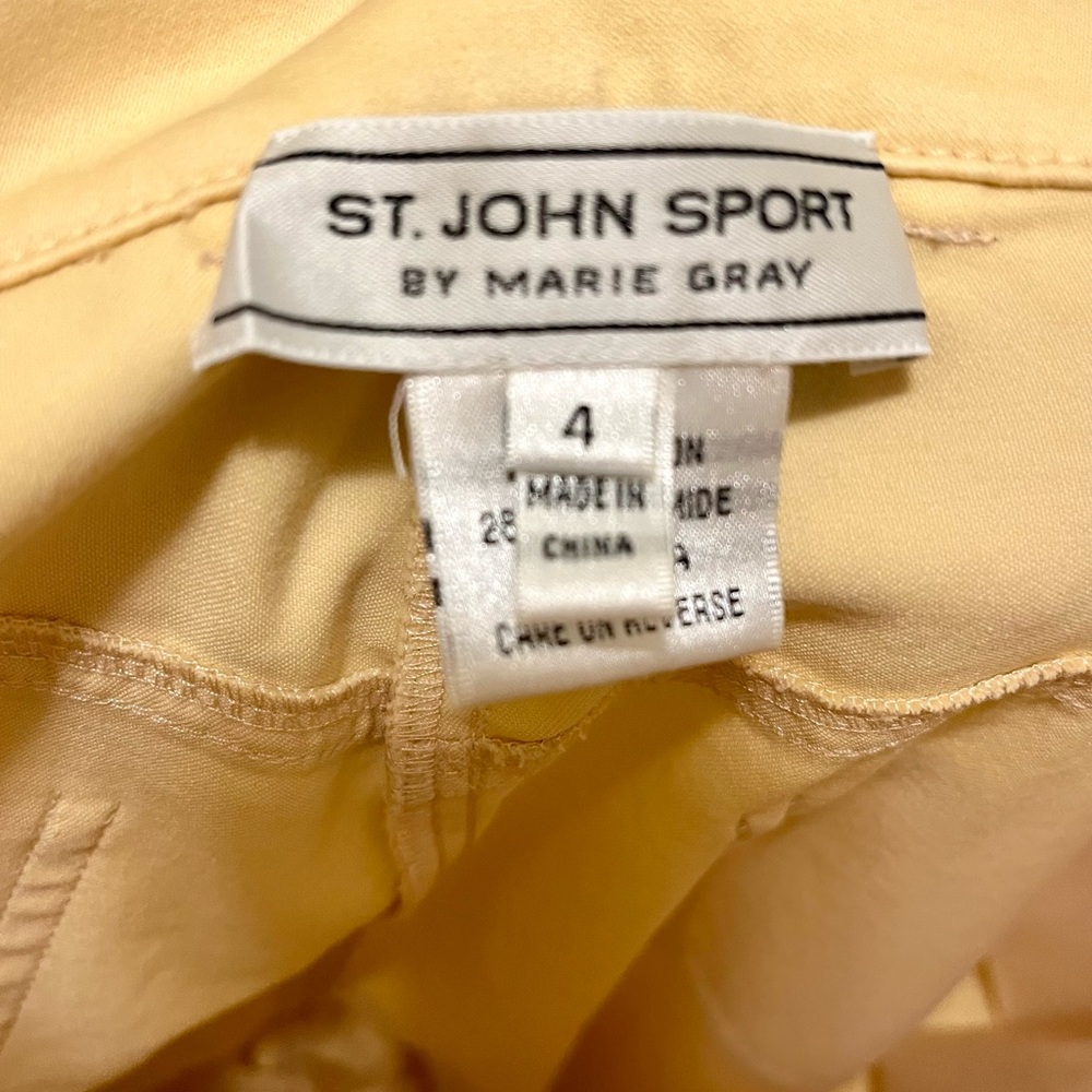 St John Sport by Marie Gray khakis pant trousers size 4 (28” waist) cotton blend - Picture 5 of 6